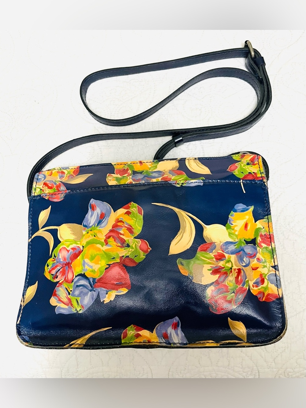 PATRICIA NASH HARPER TOTE “LA FLEUR” CROSSBODY BAG LiKE NEW CONDITION - Picture 3 of 15